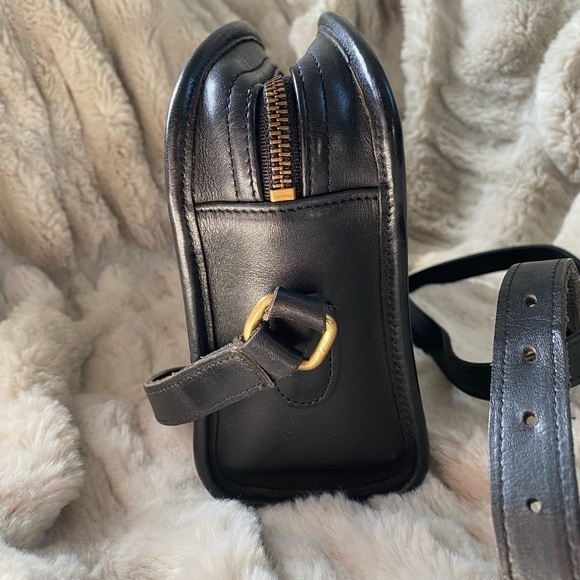 Vintage Coach Black Leather Metropolis Zip Shoulder Bag #9087 - Picture 3 of 8